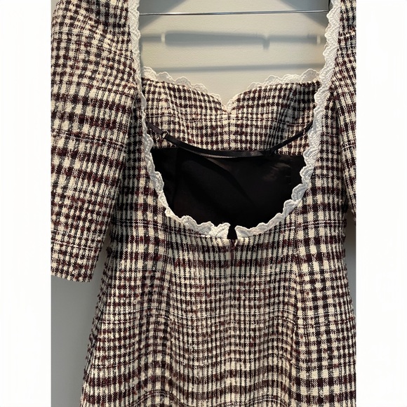 ❤️🔥NEW❤️🔥 SHUSHU/TONG Brown Check Minidress - Picture 10 of 14